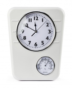 Zegar z termometrem biały