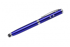 Długopis touch QUATRO z latarką i wskaźnikiem laserowym niebieski