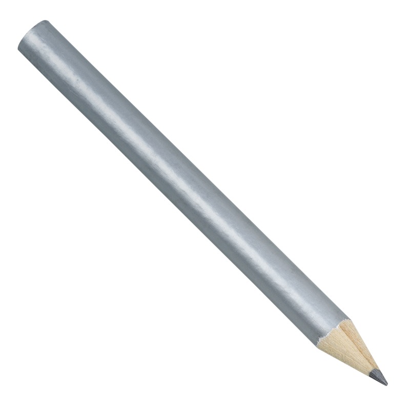 Krótki ołówek, srebrny