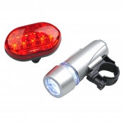 Zestaw lampek rowerowych Biker Light, srebrny