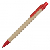 Długopis Eco, czerwony/brązowy