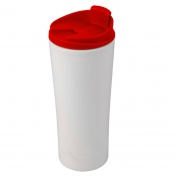 Kubek izotermiczny Tampa Bay 450 ml, czerwony/biały