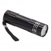 9-diodowa latarka Jewel LED, czarny